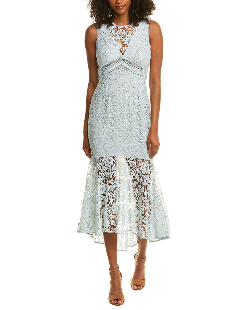 Image of ML Monique Lhuillier Lace Midi Dress