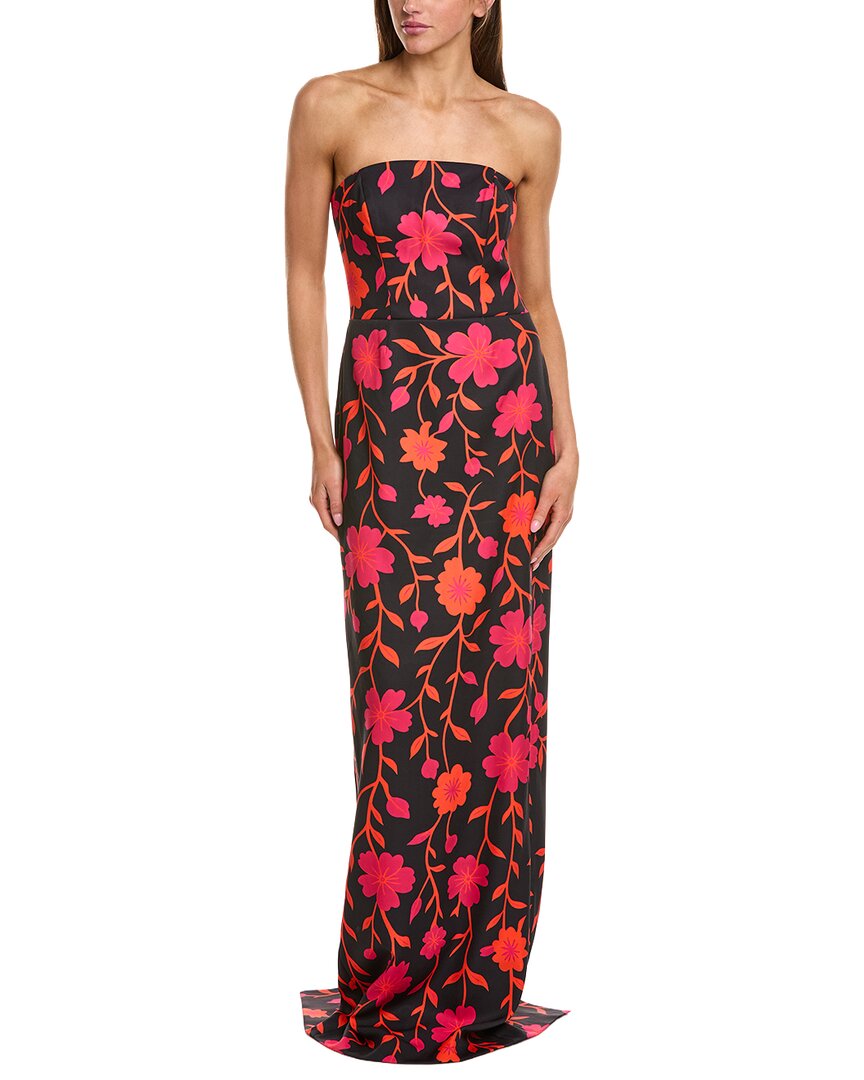 Rene Ruiz Strapless Column Gown In Black