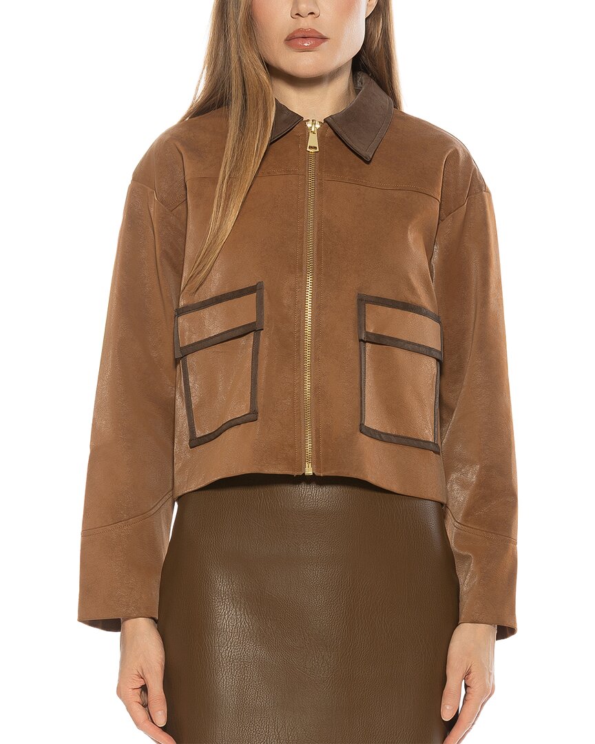 Alexia Admor Sorell Utility Jacket In Brown