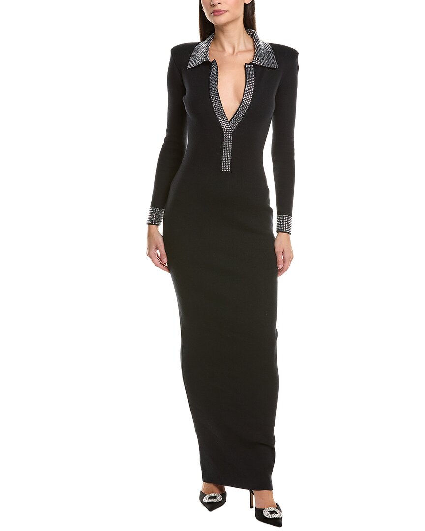 Retroféte Retrofête Shareen Cashmere-blend Maxi Dress In Black