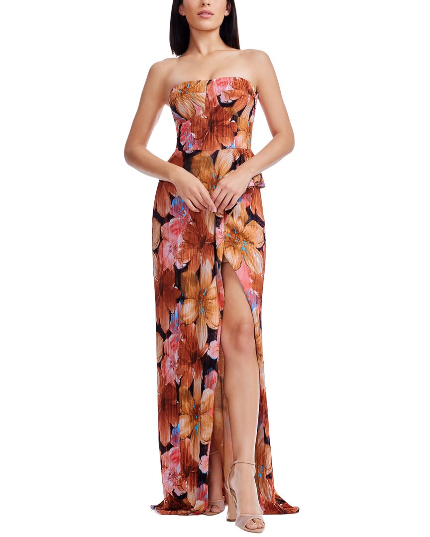 Dress The Population Kai Sheath Dress In Amber Multi