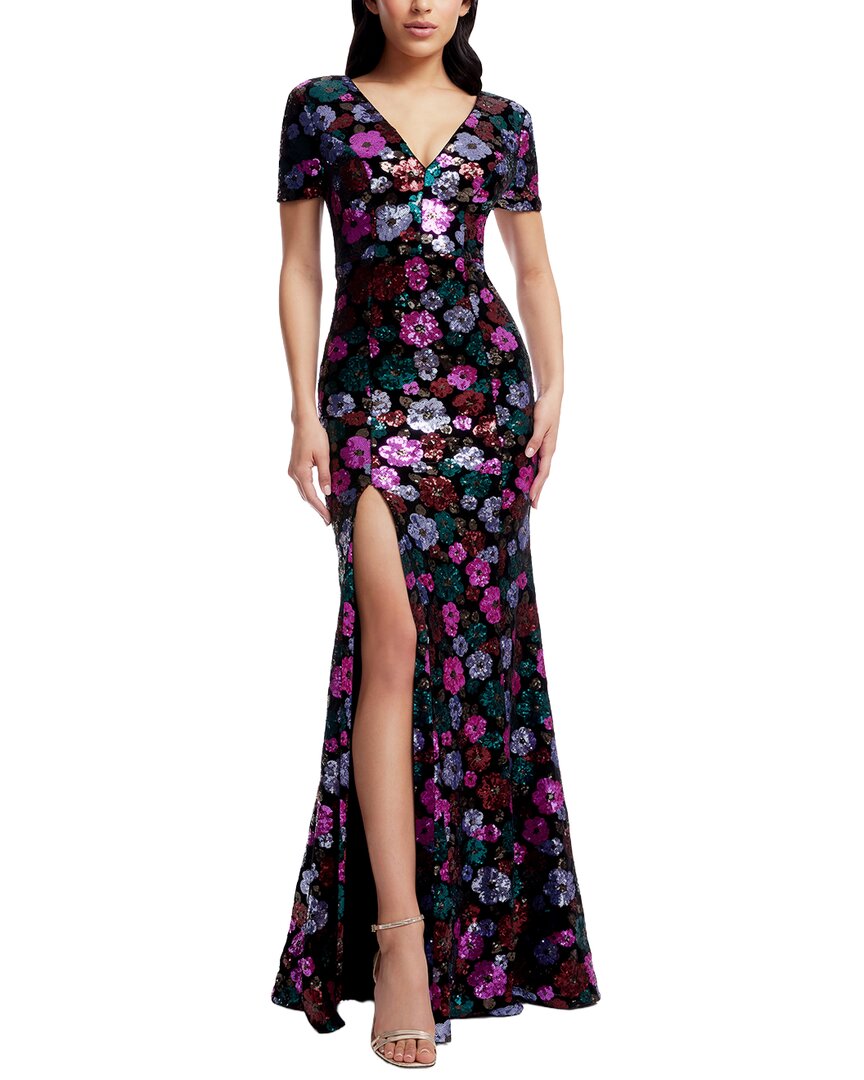Dress The Population Karla Mermaid Gown In Multi