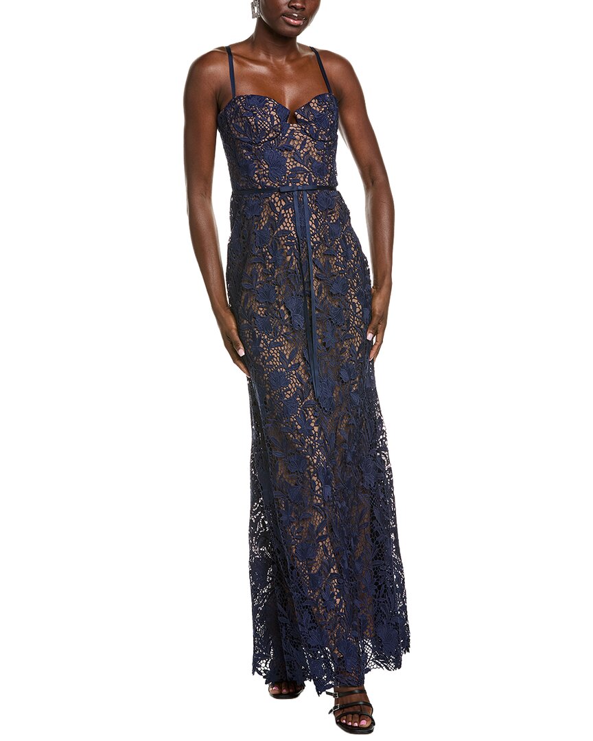 Marchesa Notte Gown In Blue