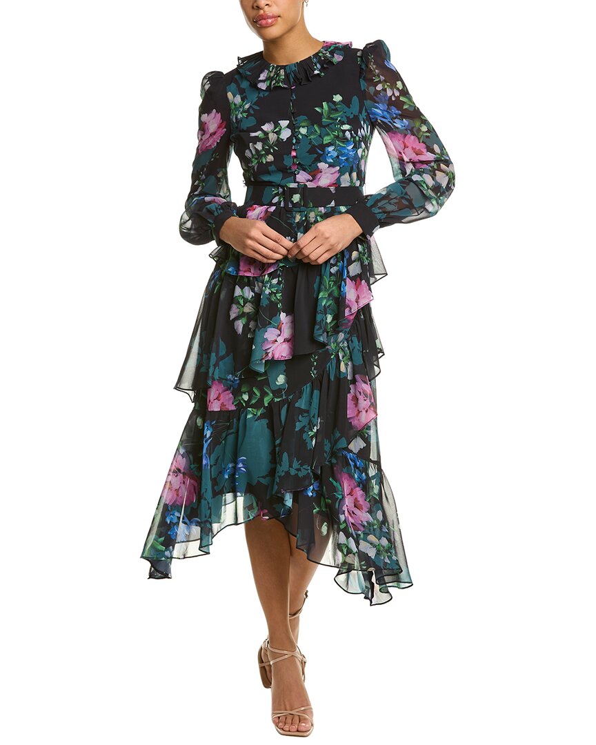 asymmetrical flounce dress Lysa Asymmetrical Flounce Lace Dress