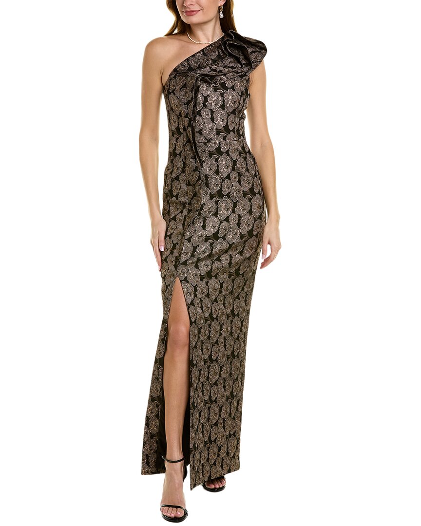 Teri Jon By Rickie Freeman Oneshoulder Gown In Black ModeSens