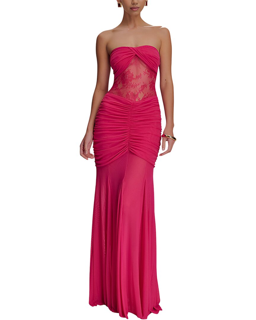 Monique Lagarde Solid Maxi Dress In Pink