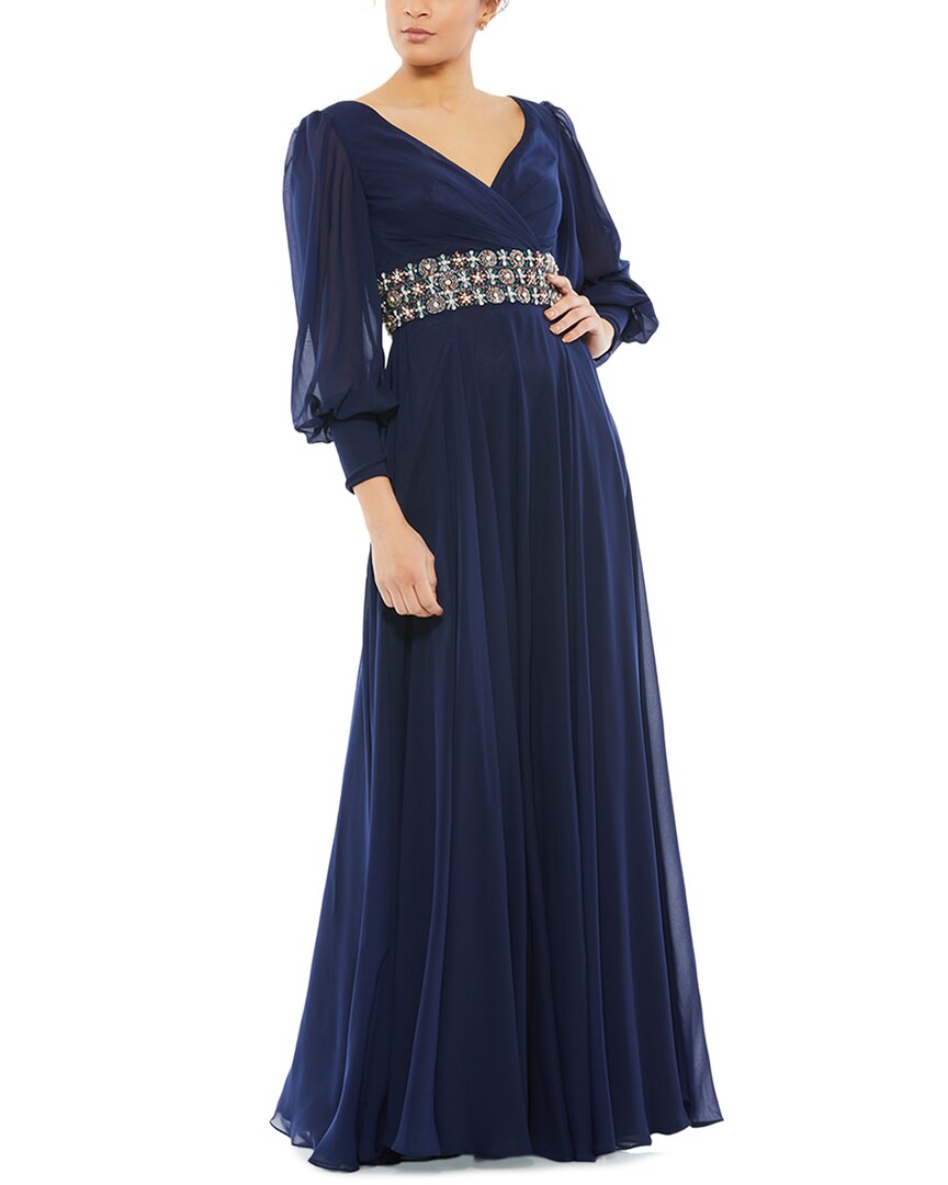 Mac Duggal Bishop Sleeve In Blue
