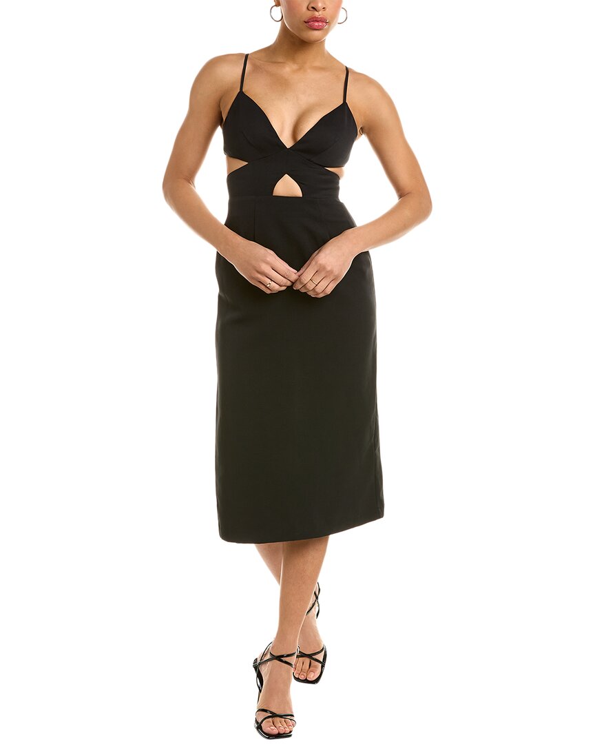 Shop Zac Posen Cut-out Sheath Dress In Black