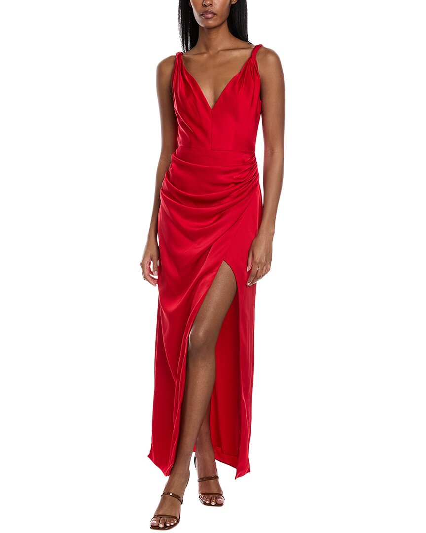 Shop Halston Yvette Gown In Red