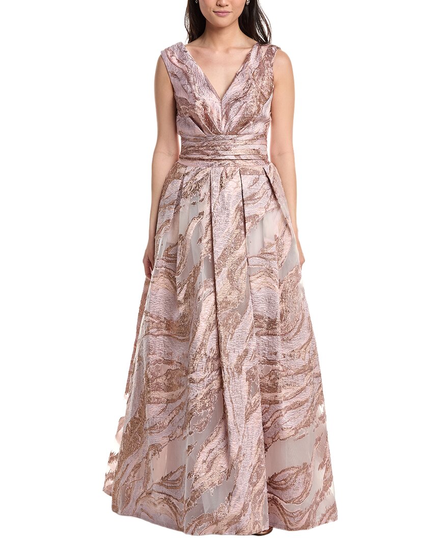 Tadashi Shoji Women's Fontaine Gilded Ball Gown - Pink - Gowns Tadashi Shoji Women's Fontaine Gilded Ball Gown - Pink - Gowns