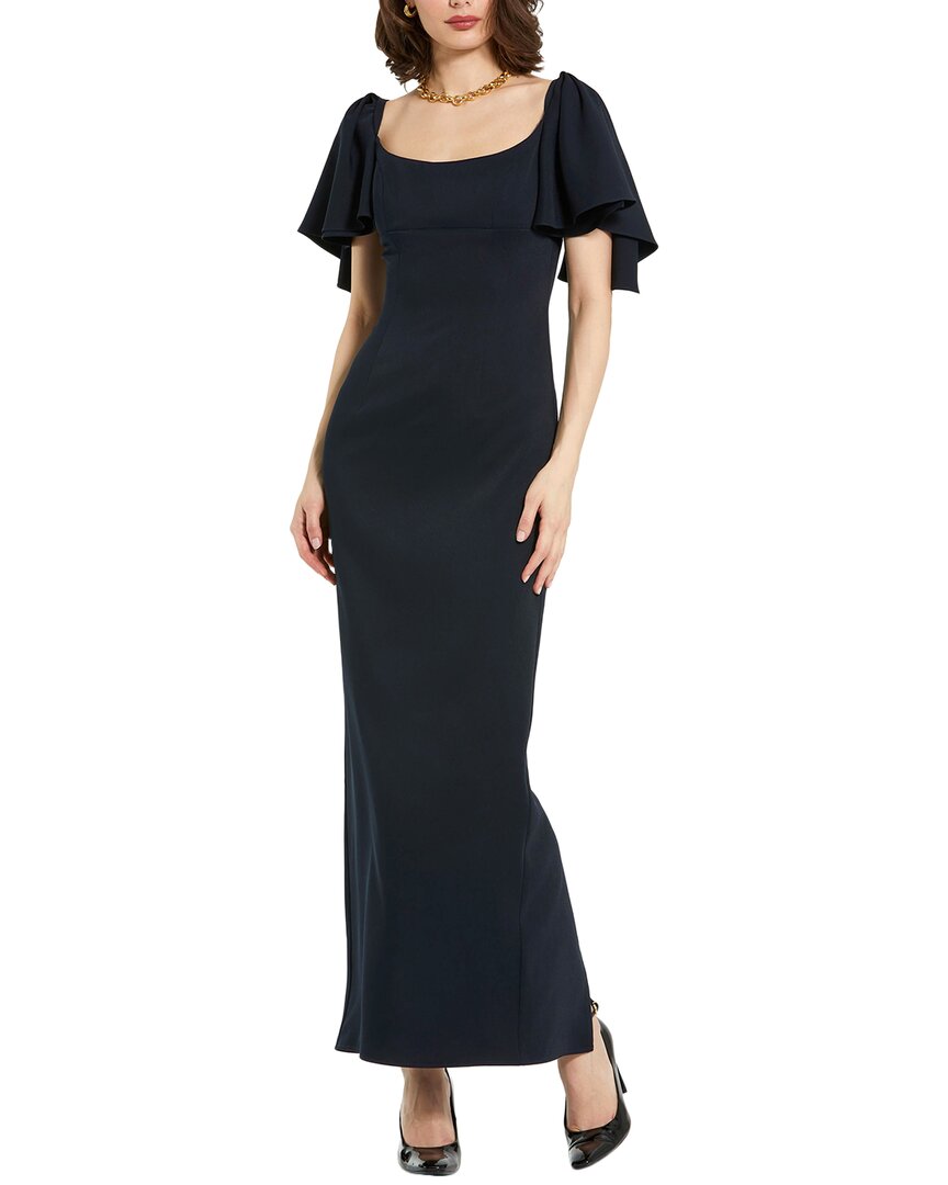 Mac Duggal Crepe Gown In Blue