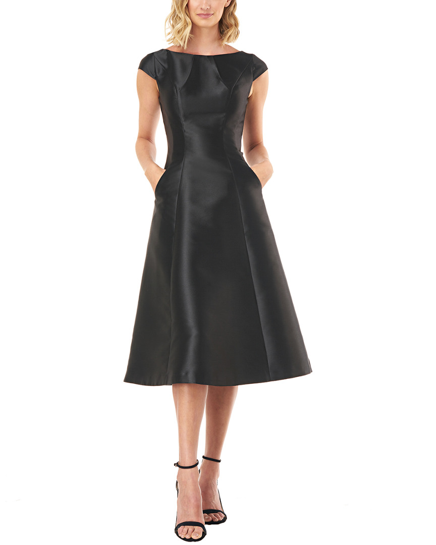 Image of Kay Unger Ella Lola Twill Midi Dress