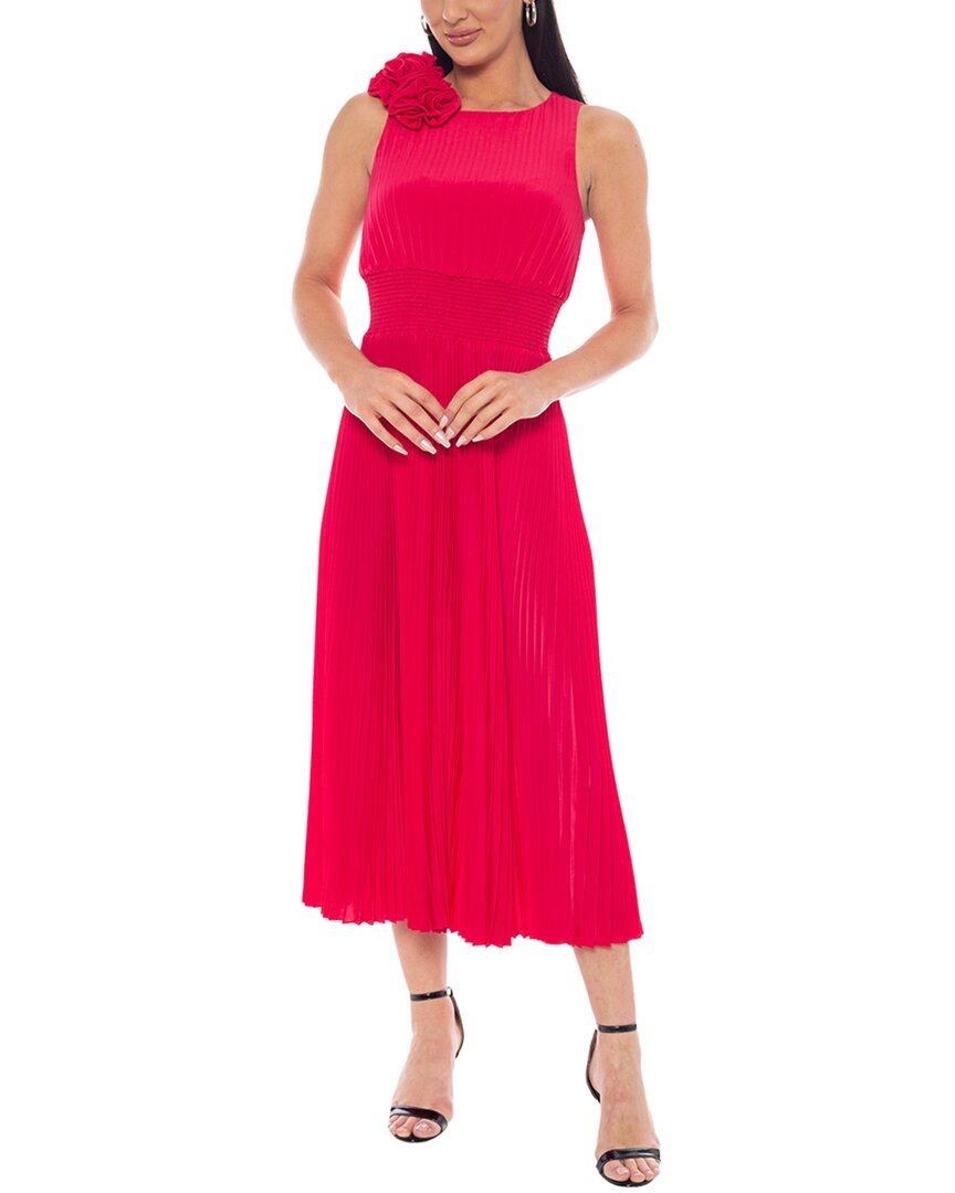 Oleg Cassini Midi Dress In Pink