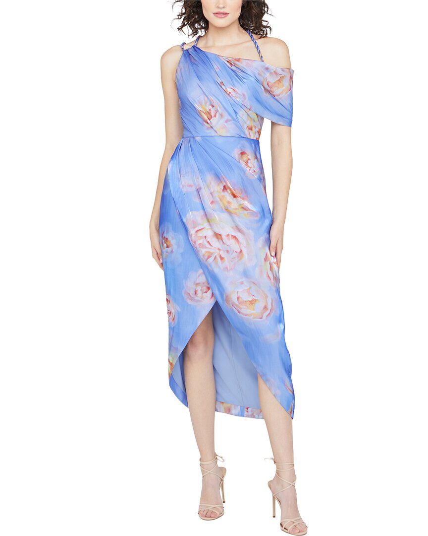 Theia Yannah Wrap Cocktail Dress In Red