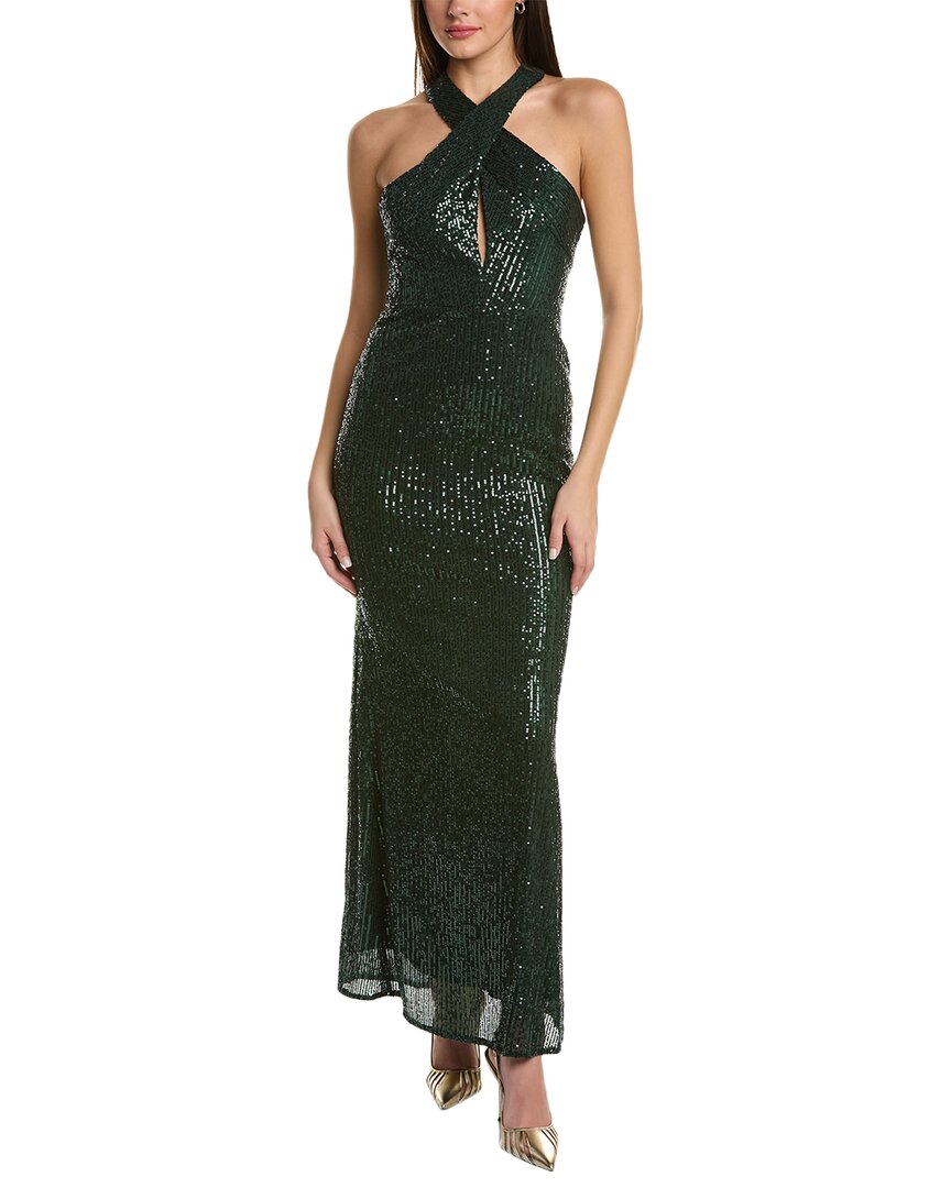 Shop Laundry By Shelli Segal Sequin Gown In Black