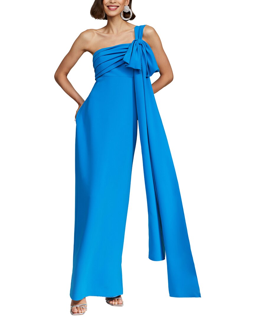 Halston Olivia Gown In Blue