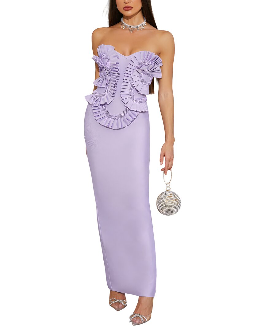 Dilireba Solid Maxi Dress