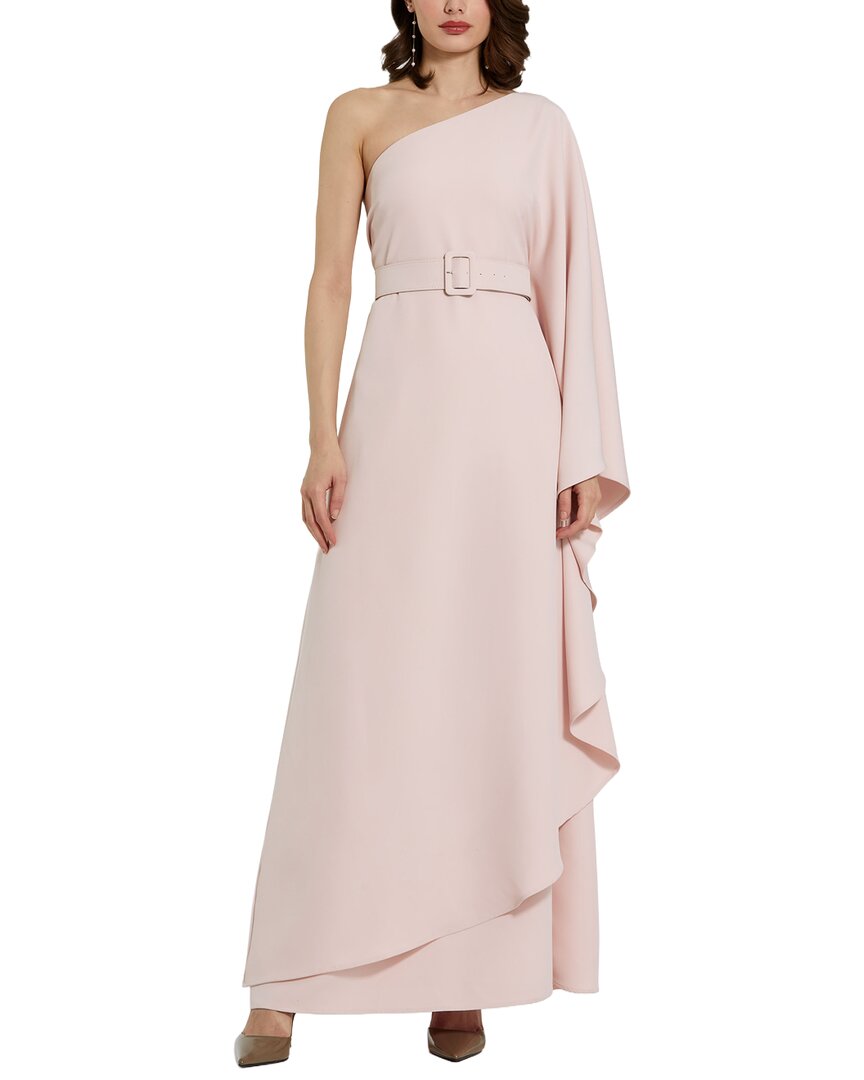 Mac Duggal Crepe Kaftan Dress In Pink