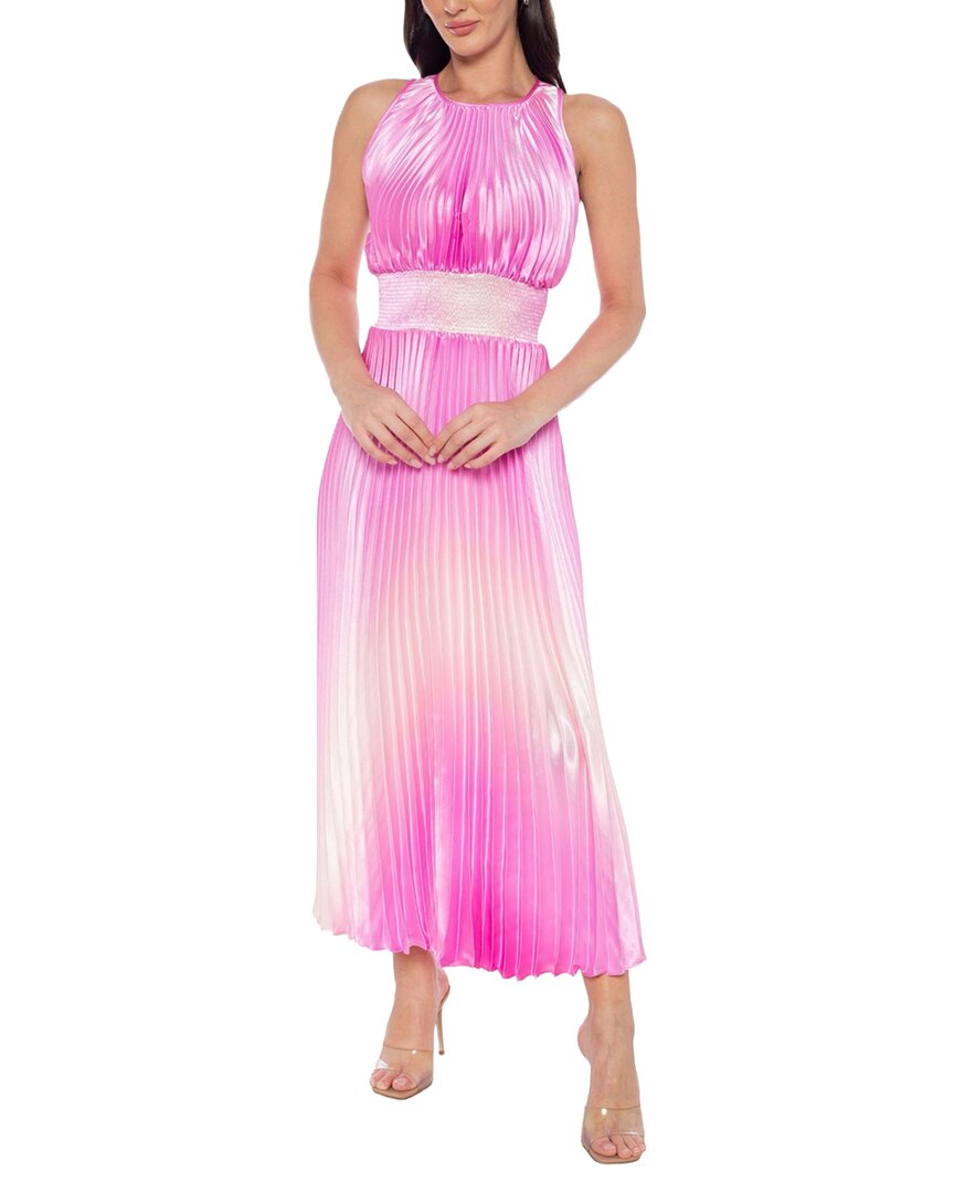 Marina Charmeuse Maxi Dress In Pink