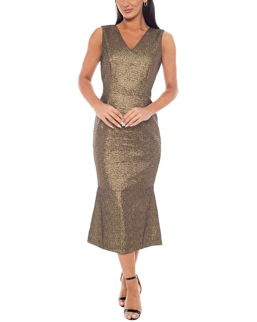 Oleg Cassini Brocade Midi Dress