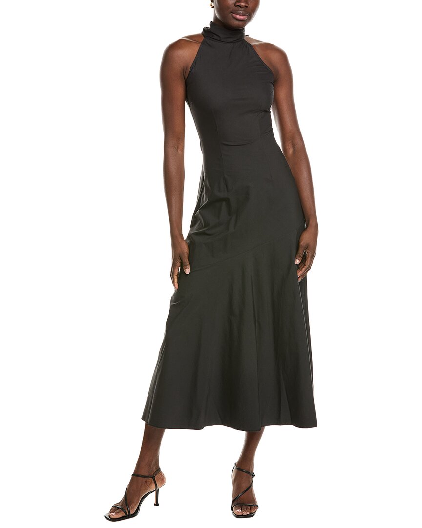 Azeeza Faye Midi Dress In Black