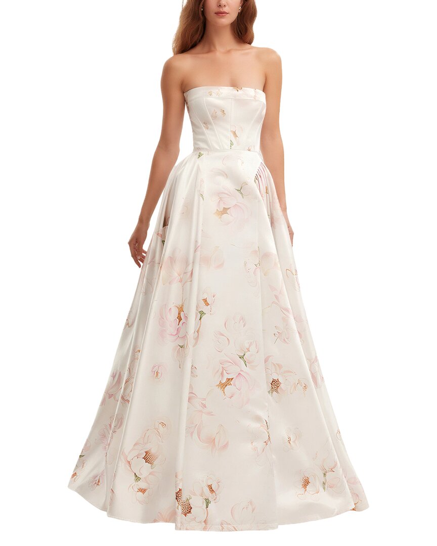 Homeyee Printed Maxi Dress In Neutral