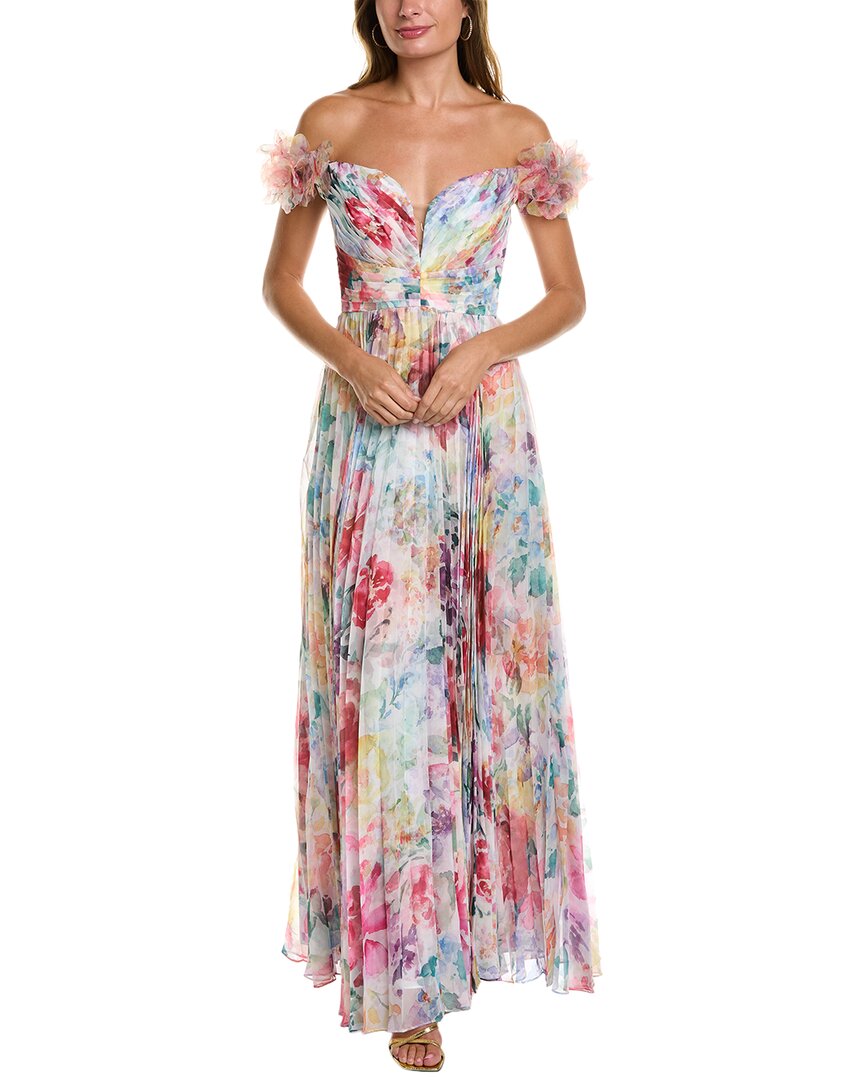 MARCHESA NOTTE MARCHESA NOTTE OFF-THE-SHOULDER GOWN