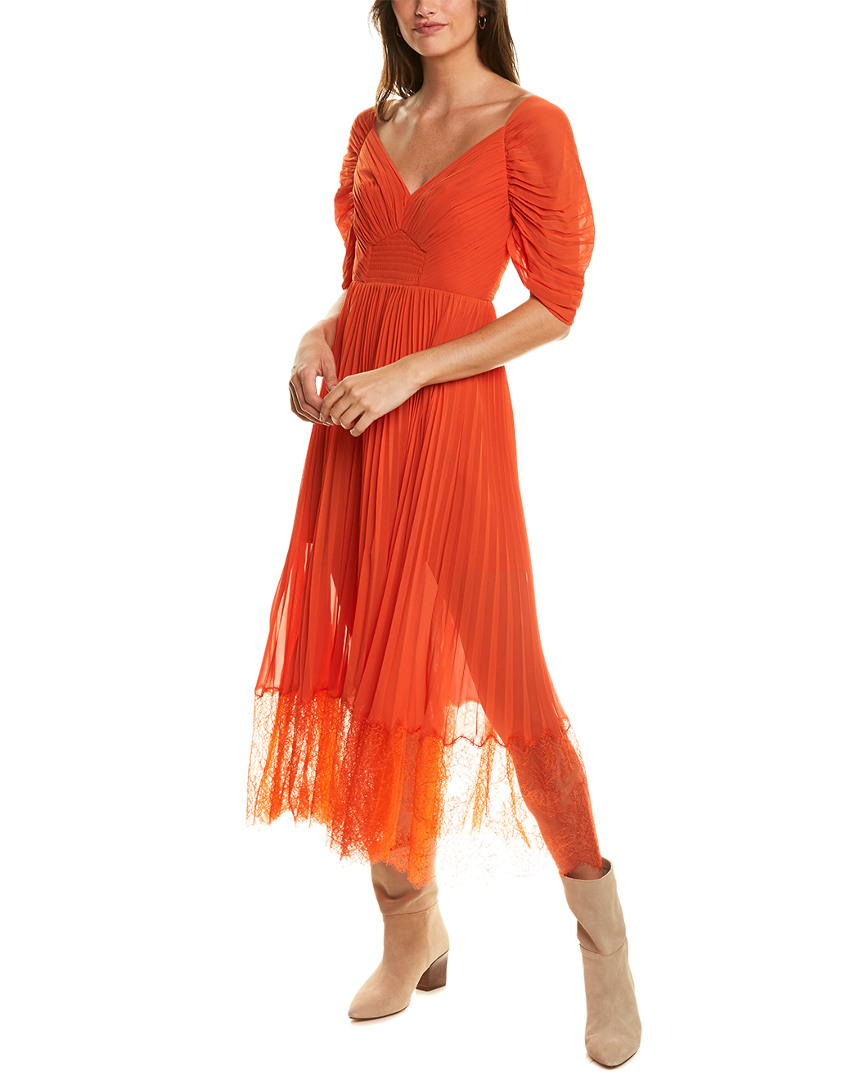 Image of Self-Portrait Pleated Midi Dress