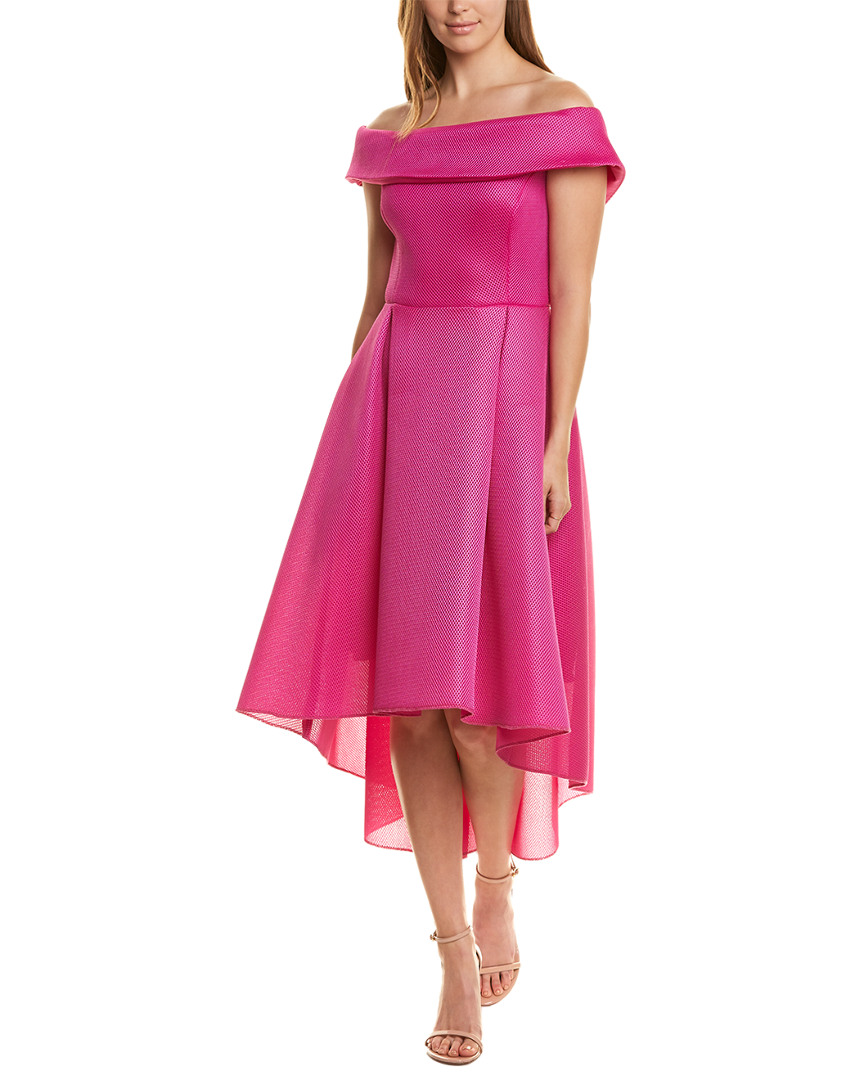 Image of issue New York Off-The-Shoulder Midi Dress
