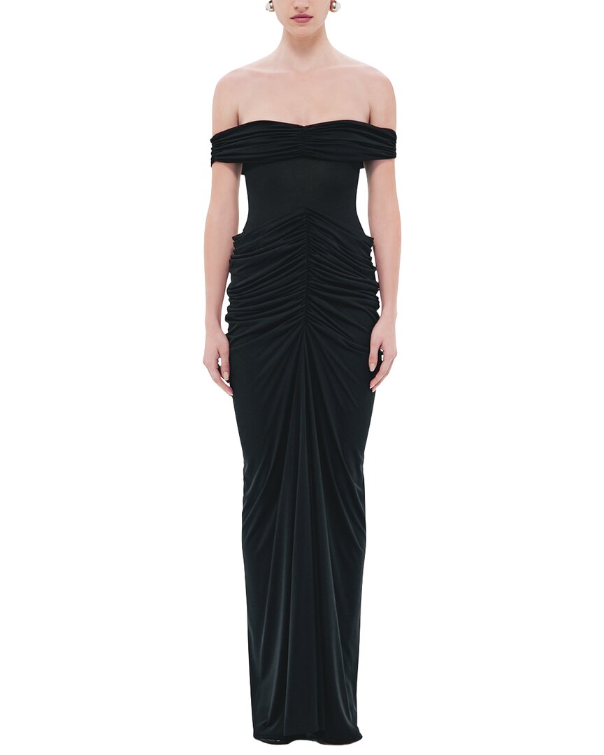 Misha The 'polaris' Cupro Dress In Black