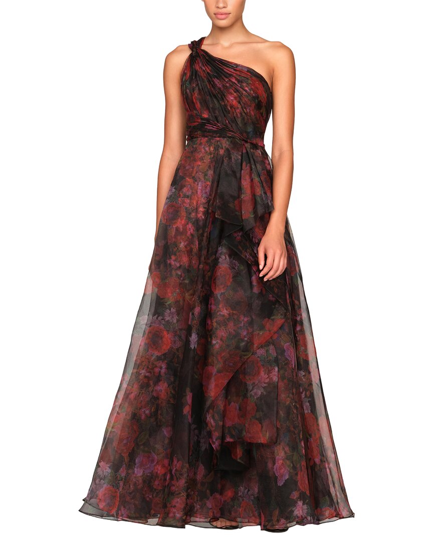 Theia Rue Gown In Night Heritage Floral