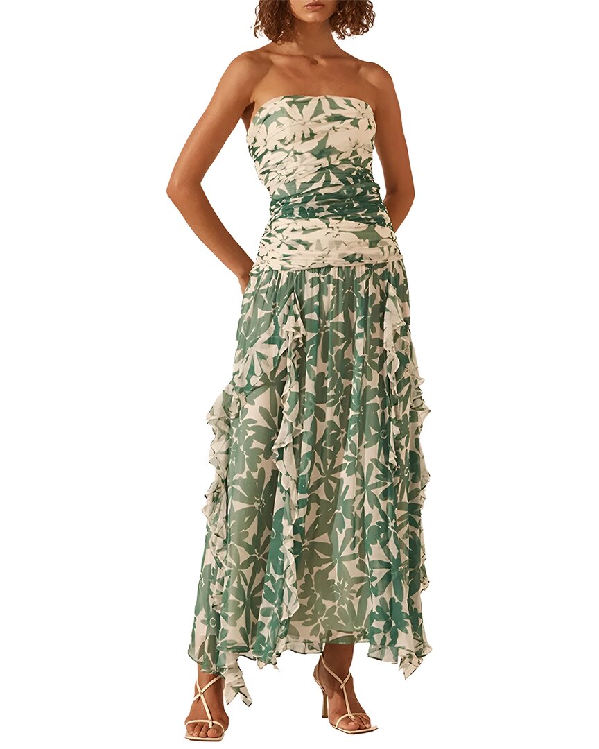 Homeyee Bella Desert Midi Dress In Green