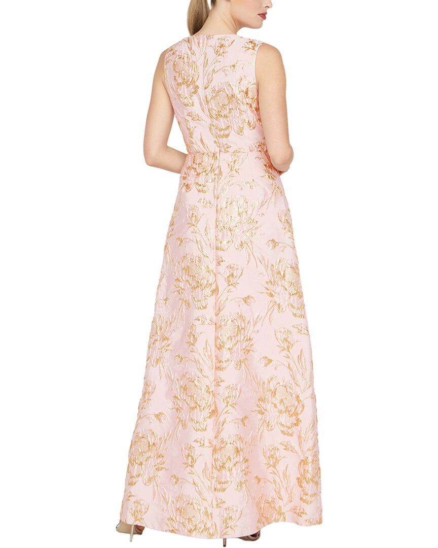 Kay Unger Woven Dress In Misty Rose In Pink