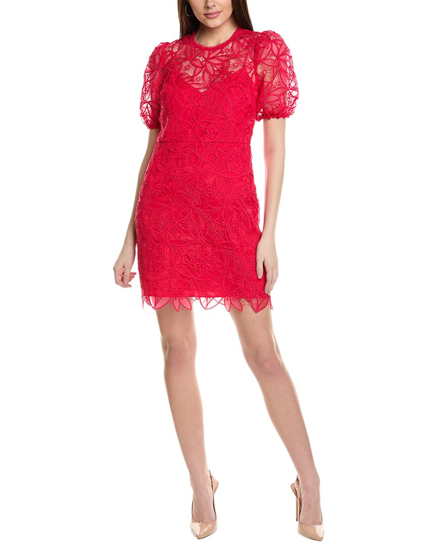 Shop ml Monique Lhuillier Vera Mini Dress In Red
