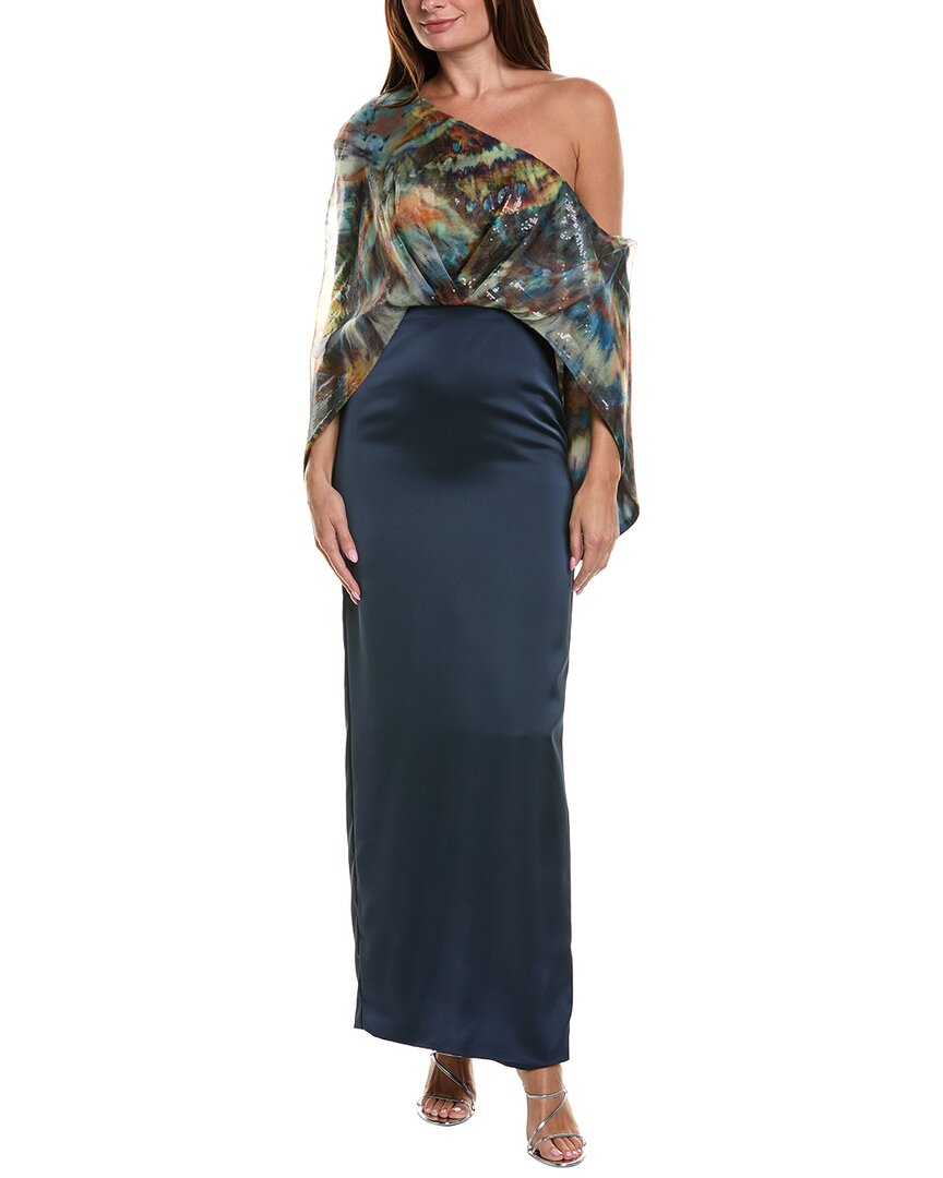 Theia Gisette Gown In Blue
