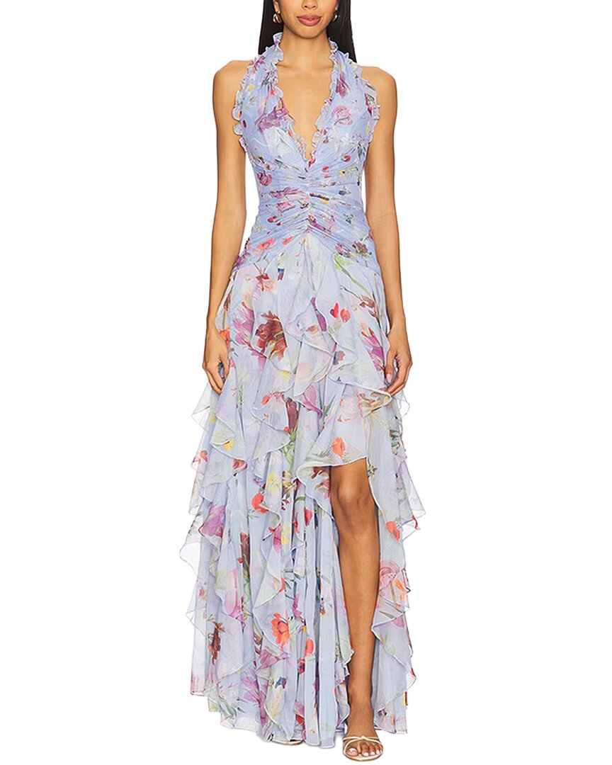 Homeyee Bella Desert Maxi Dress In Blue