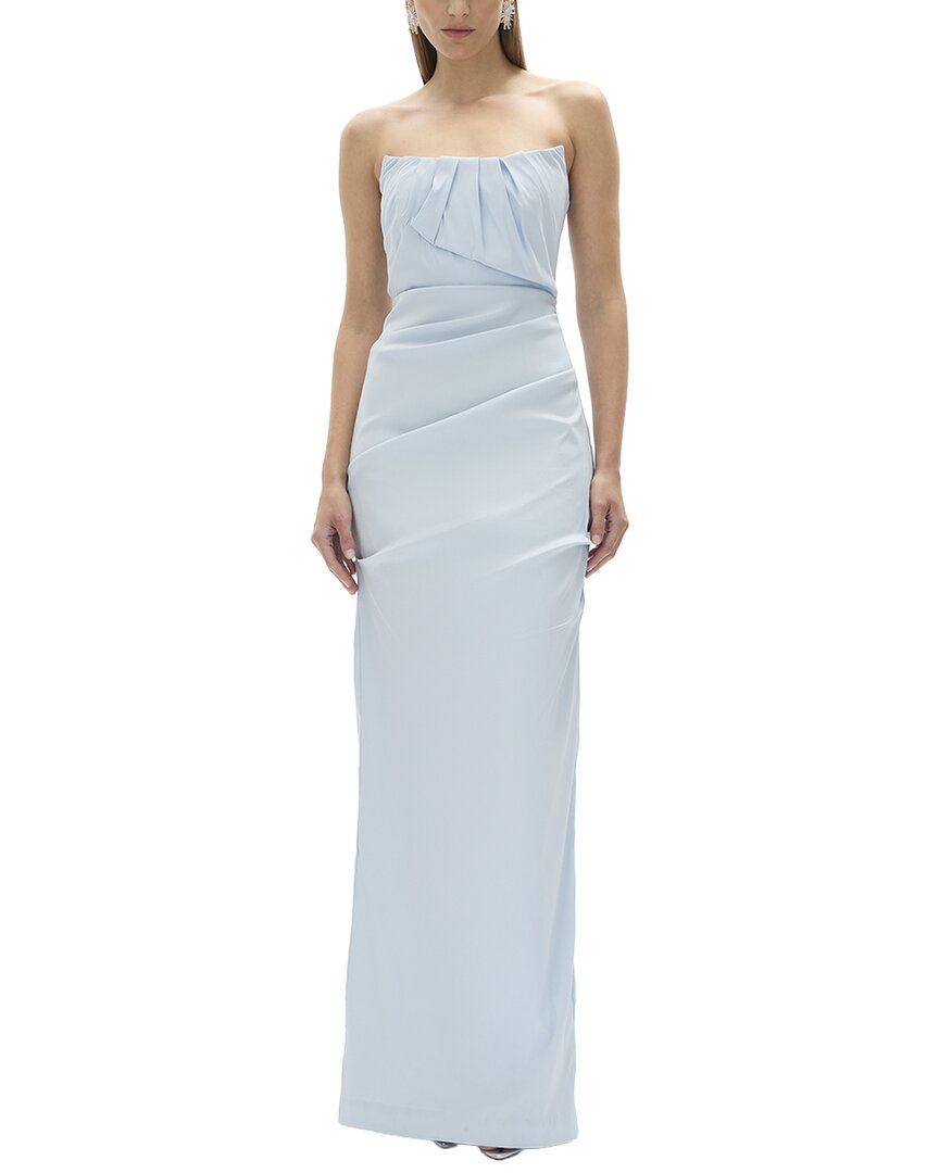 Rachel Gilbert Sienna Fitted Gown In Ice