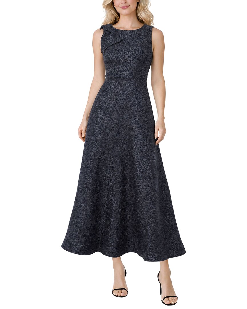 Oleg Cassini Maxi Dress In Navy