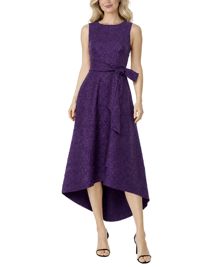 Oleg Cassini Maxi Dress In Eggplant