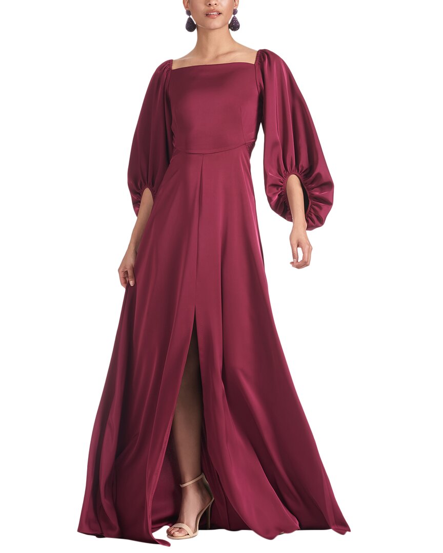 Sachin & Babi Bryant Balloon-sleeve Square-neck Gown