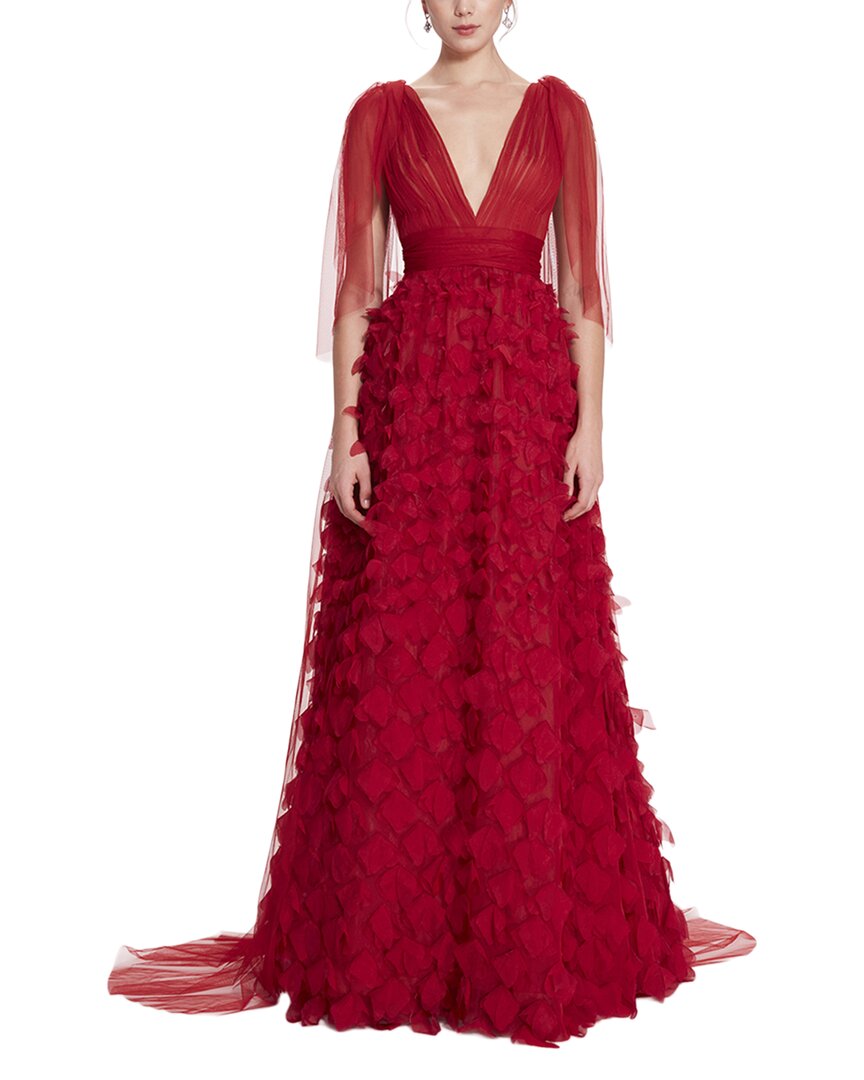 Marchesa Notte Gown In Red