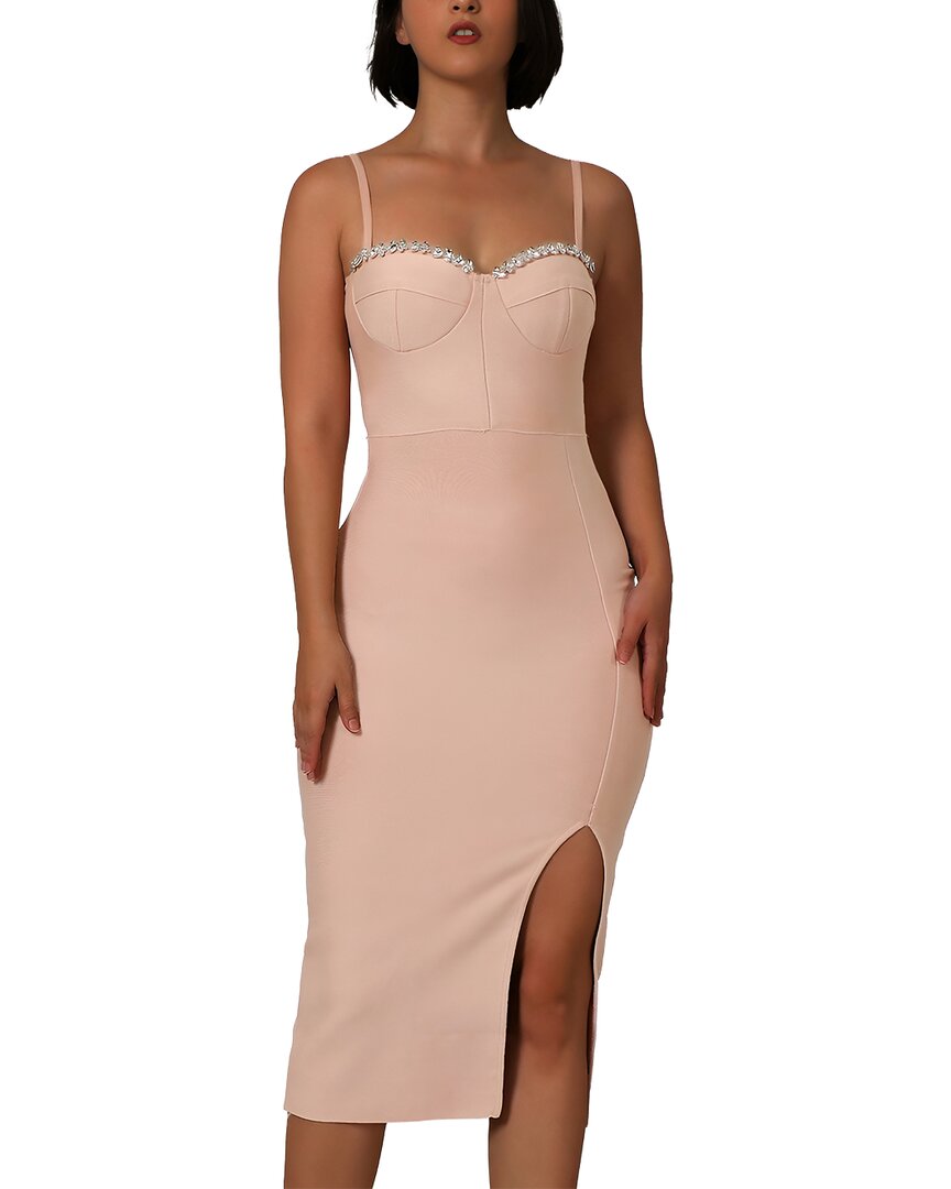 Camila Blanco Midi Dress In Pink