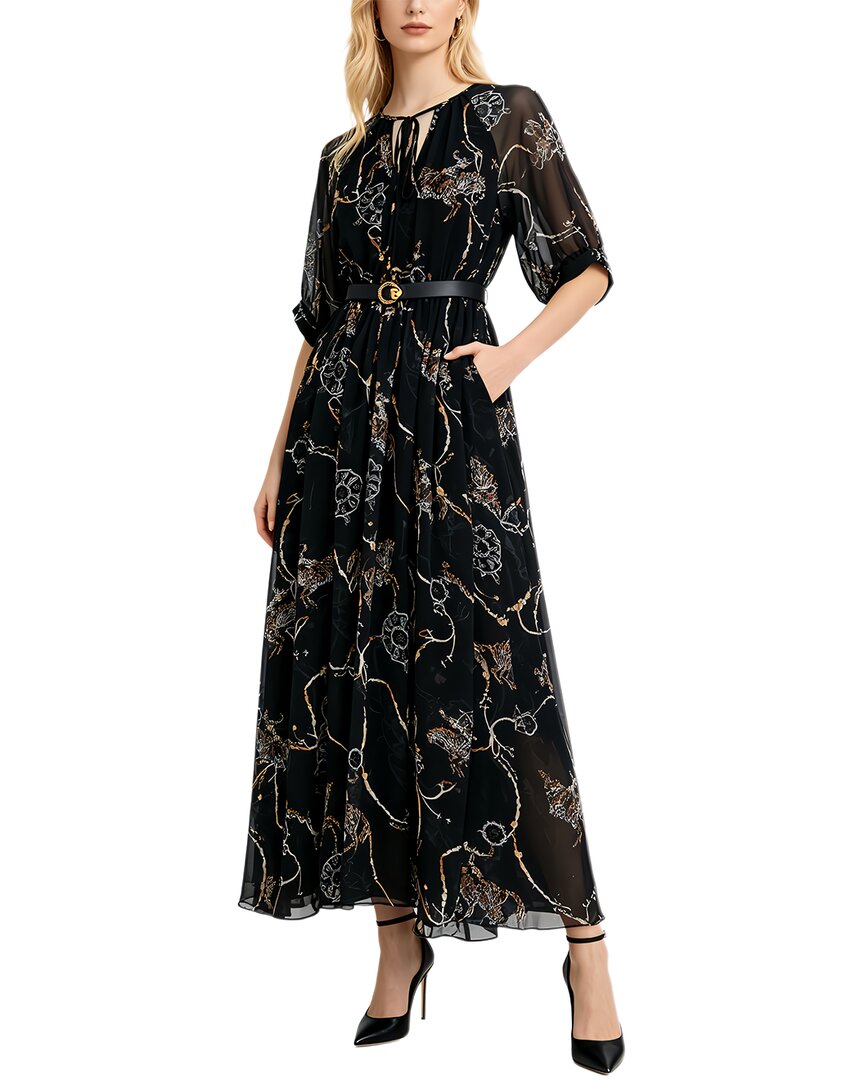 Brc By Burryco Printed Maxi Dress In Black