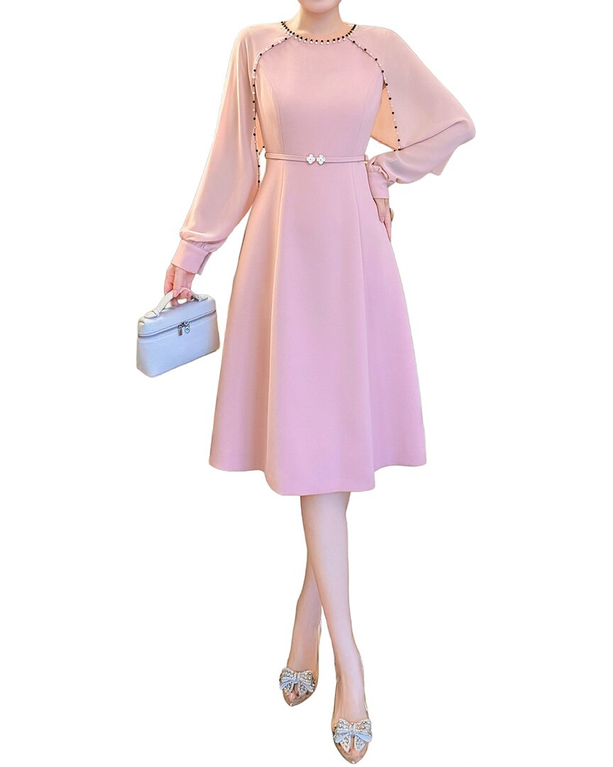 Brc By Burryco Solid Midi Dress In Purple