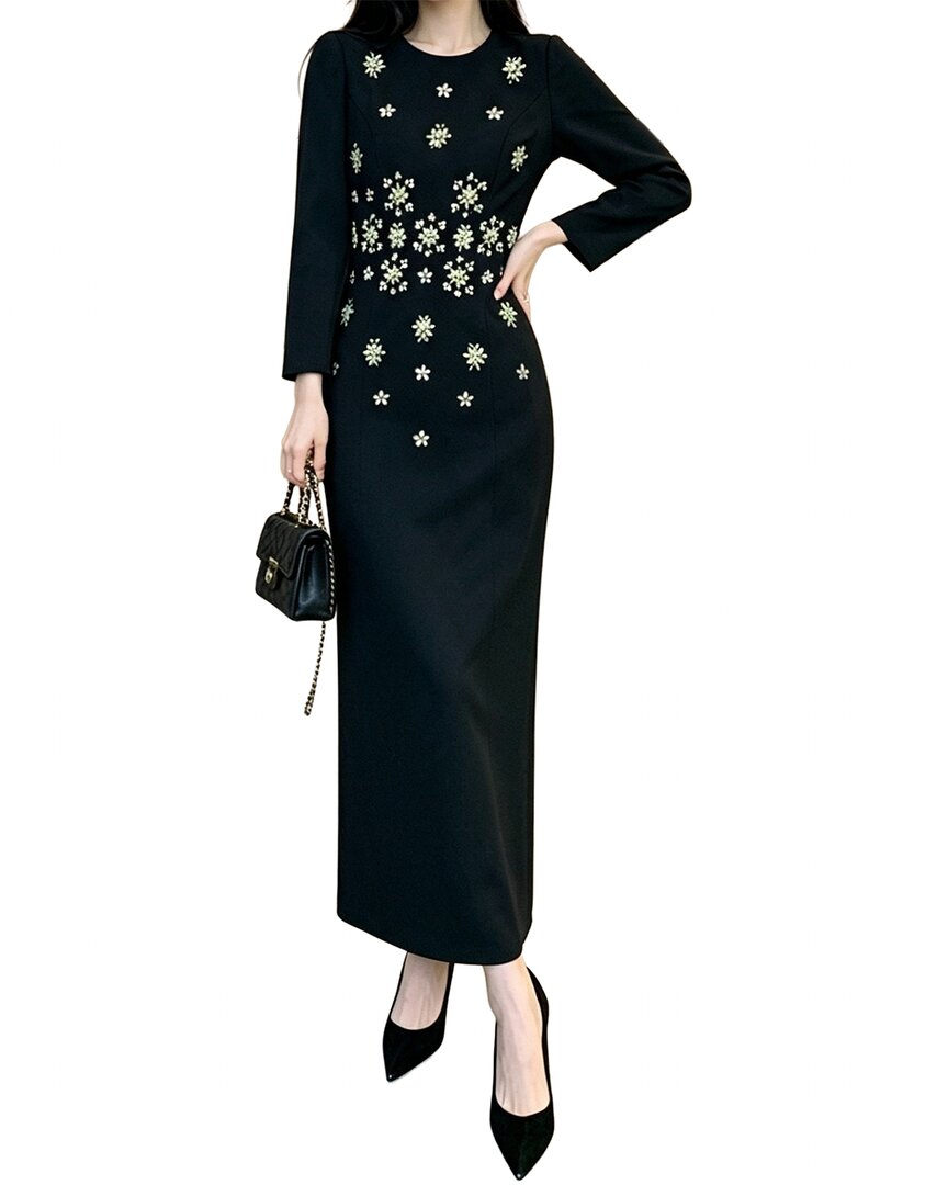 Brc By Burryco Embellished Maxi Dress In Blue