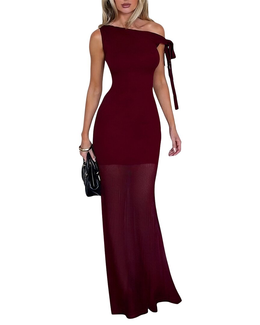 Oloey Solid Maxi Dress