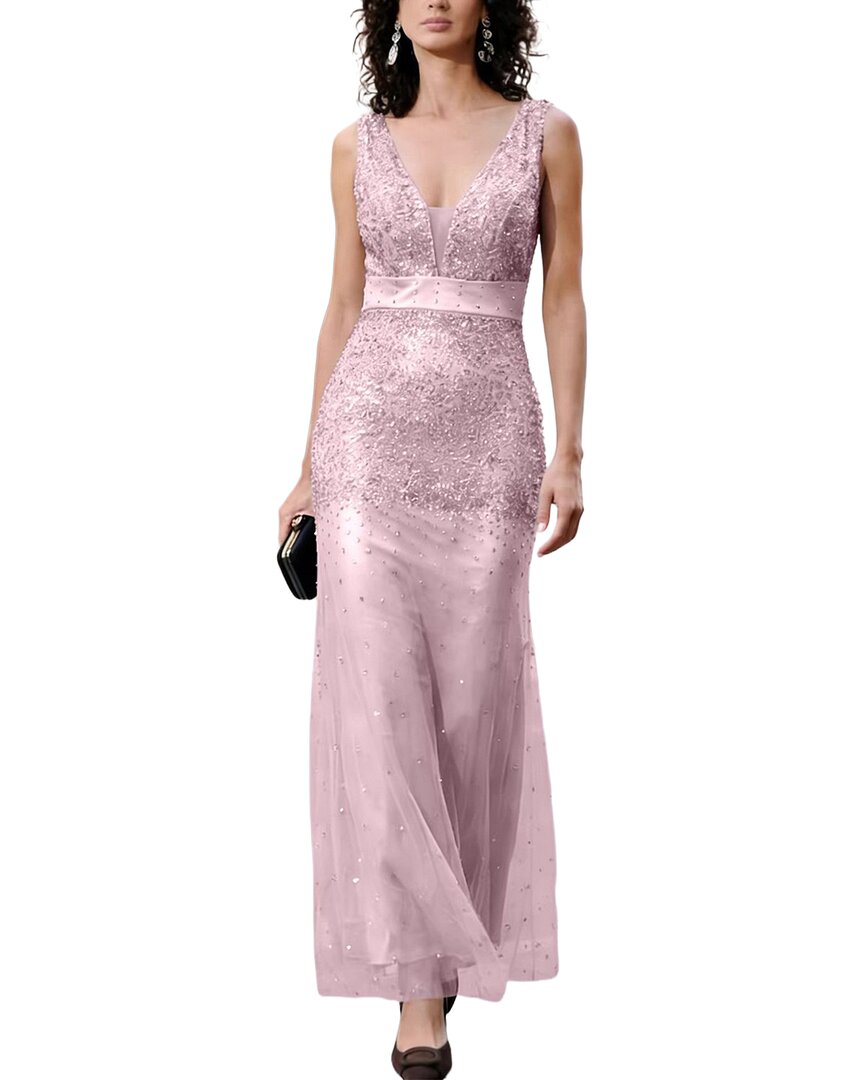 Vincent Embellished Sleeveless Maxi Dress In Pink