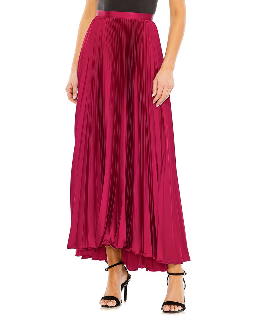 Shop Mac Duggal Satin Pleated Skirt