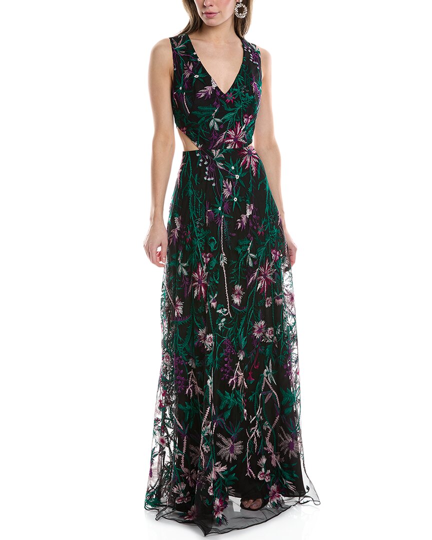 Shop Marchesa Notte Sleeveless Gown In Black