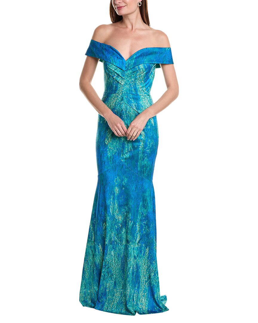 Rene Ruiz Mermaid Gown In Blue
